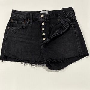 Agolde Parker Black Denim Shorts